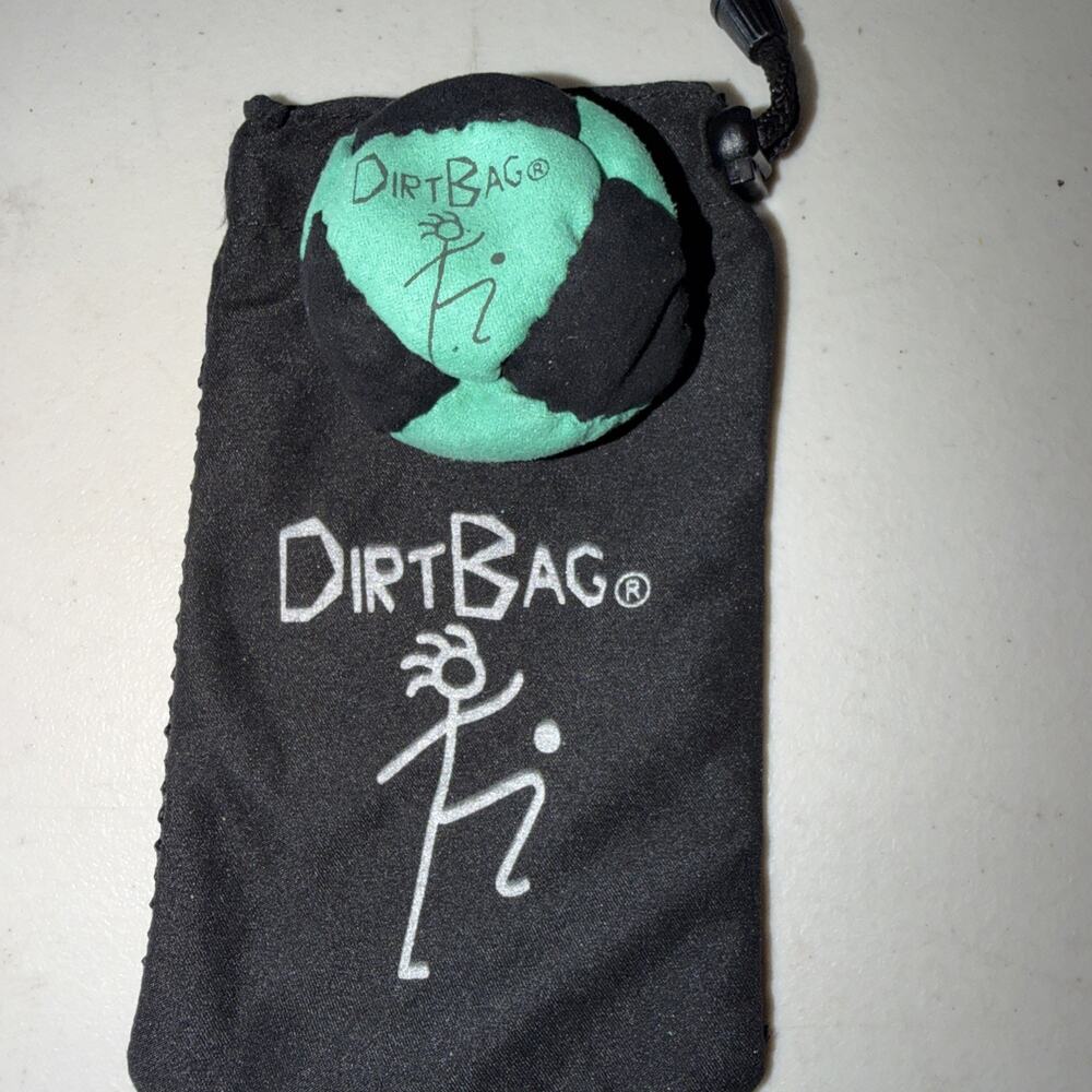 DirtBag Teal Black Footbag Hacky Sack BRAND NEW